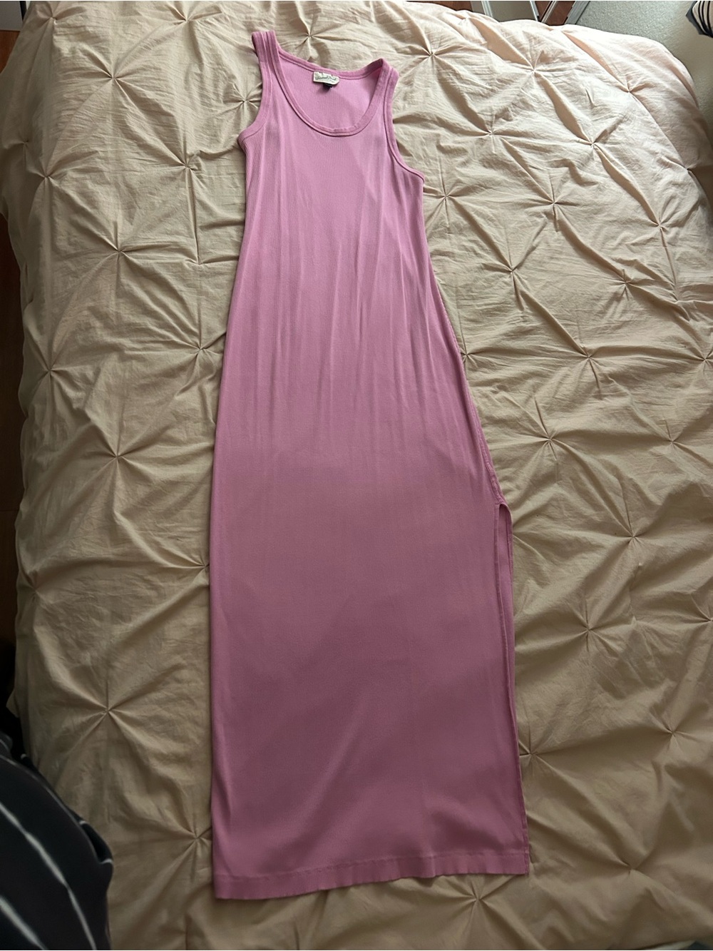 Universal Thread Bubblegum Pink Racerback Racerback Tank Ribbed Maxi Dress - Picture 6 of 14